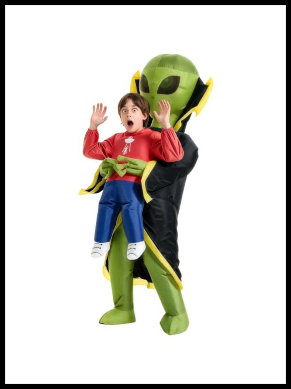 Kids Inflatable Alien Costume Blow Up Halloween Suit Cosplay